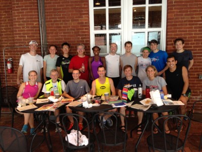 Parting is such sweet sorrow. We wish our friend, the B.A.A.'s Jonathan Baker (top row, 4th from right, in his silvery adidas muscle tee), safe travels as he meanders back North to Boston.