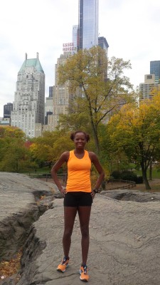 Julia Taylor invokes skyscraper envy during her Saturday shake out run in Central Park